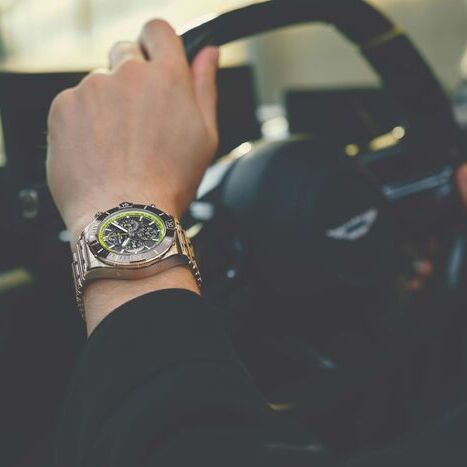 Anyone who drives a Valhalla wears a Breitling: the Super Chronomat, a one-of-a-kind timepiece