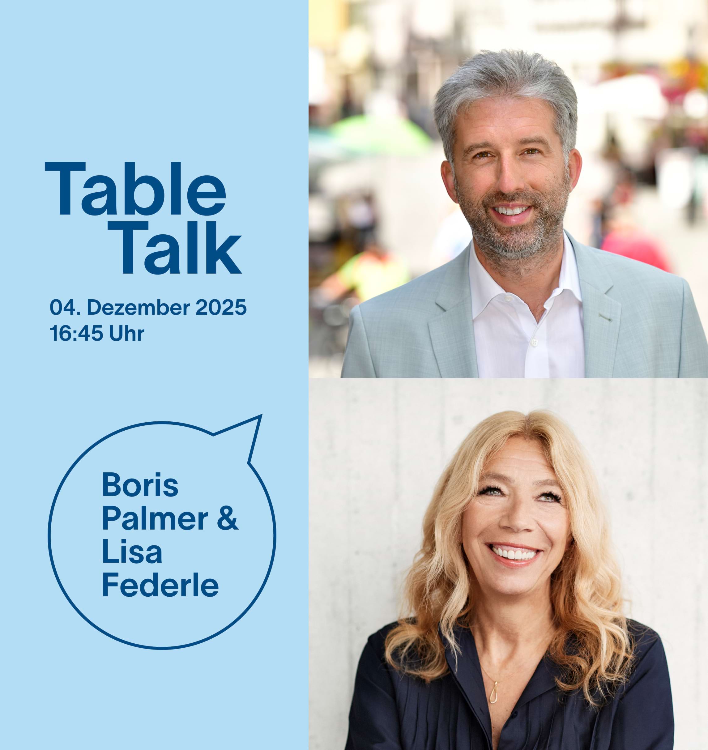 Table Talk mit Boris Palmer & Lisa Federle